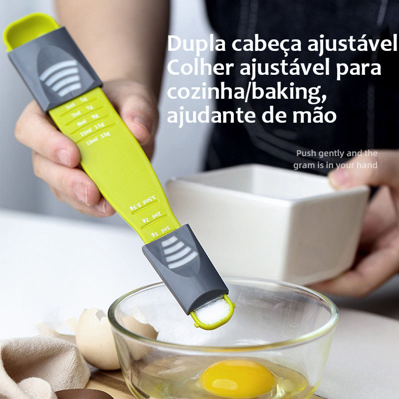 Colher de Medida Retrátil para Cozinha 9 Medidas de 0,5g a 1