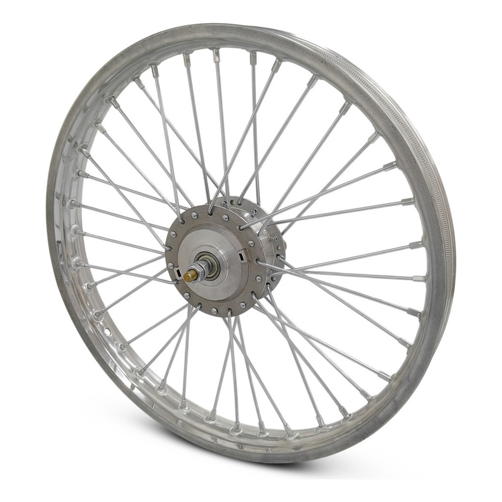 Roda Dianteira Aro 17 Para Mobilete Moby Bikelete 2 E 4 Tempos Com Cubo ...