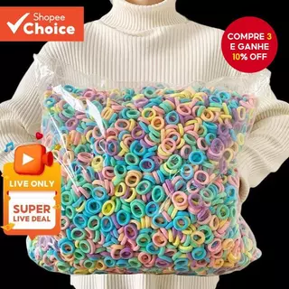 500 Faixas De Cabelo De Alta Elasticidade Dos Pces , Laços Suaves Para Mulheres , Suportes De Rabo De Cavalo Não Danific em Oferta na Shopee