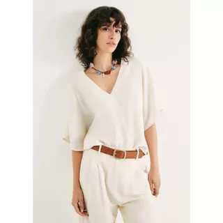 Blusa Feminina Box Em Peach Touch em Oferta na Shopee