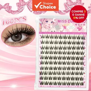 【Compre um, leve um grátis】 Cílios postiços, sem cola, longos e finos, com efeito de maquiagem natural e completo. em Oferta na Shopee