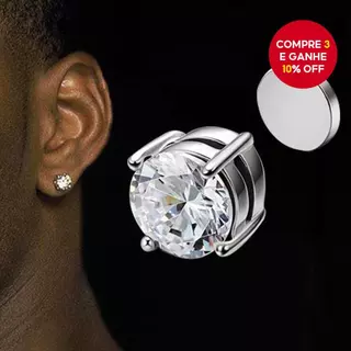 1 Par De Brincos De Pressão De Zircão Hipoalergênico De 8 Mm De Largura : Joias Sem Piercing Para Mulheres – Elegantes E em Oferta na Shopee