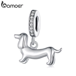 Bamoer Bead Dachshund Pingente DIY Pulseira Colar Acessórios Para Presentes Femininos em Oferta na Shopee