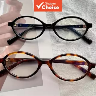 Óculos De Lente Transparente Oval Para PC Mulheres Moda Simples Uso Diário em Oferta na Shopee