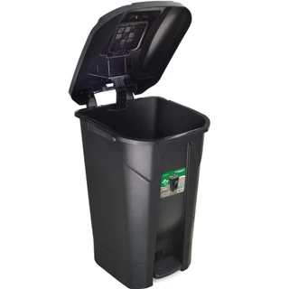 Lixeira plástica 120 litros com roda pedal e tampa click - Arqplast em Oferta na Shopee