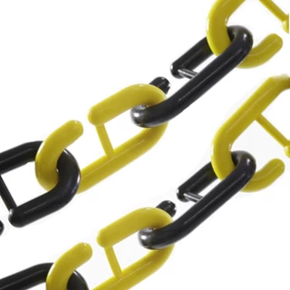 Corrente plástica de 9 mm pacote com 2 metros amarela e preta Ar em Oferta na Shopee