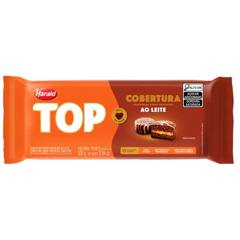 Chocolate Barra Ao Leite Harald Top Fracionado 500g