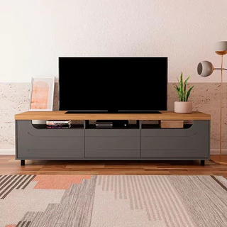 Rack Artely Mercury com 2 Portas e 1 Gaveta, 200 cm de Largura, Ideal para TV de até 75 em Oferta na Shopee