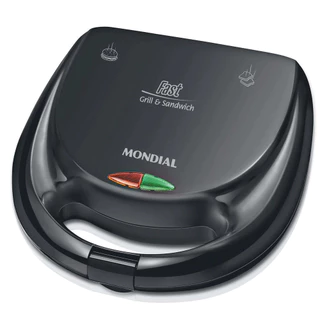 Sanduicheira Fast Grill e Sandwich Mondial S-12 com 750W de Potência em Oferta na Shopee