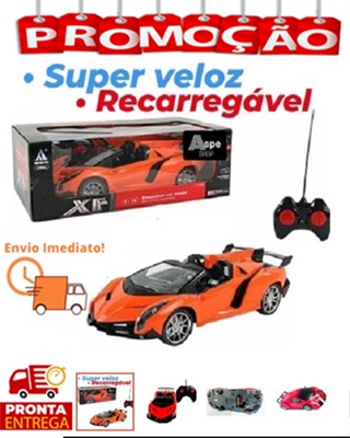 Carro de controle remoto Bateria Recarregável Ultra Veloz 1:10