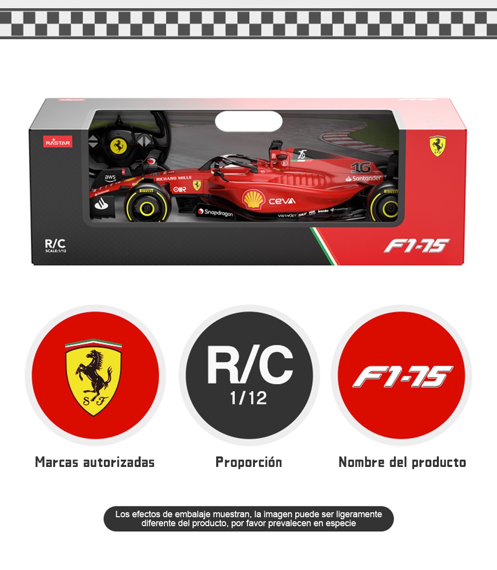 Ferrari Carro De Corrida Formula1 Com Controle Remoto Brinquedo