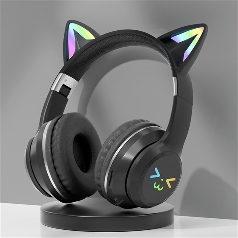 SOMIC GS510Pro Fone de ouvido para gatos, 2,4G/Bluetooth sem fio para jogos  com luz RGB, fone de ouvido bonito com microfone retrátil, 8 horas de  reprodução, som surround 7.1 para PS5/PS4, PC (