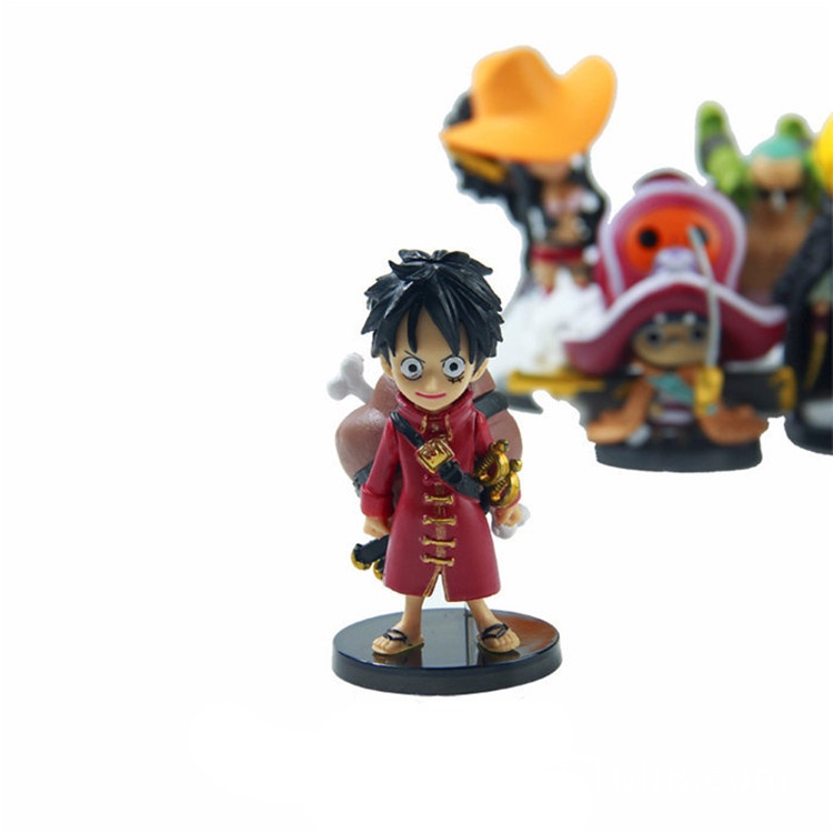 Kit 9 Boneco One Piece Action Figure Luffy Brook Usopp Sanji