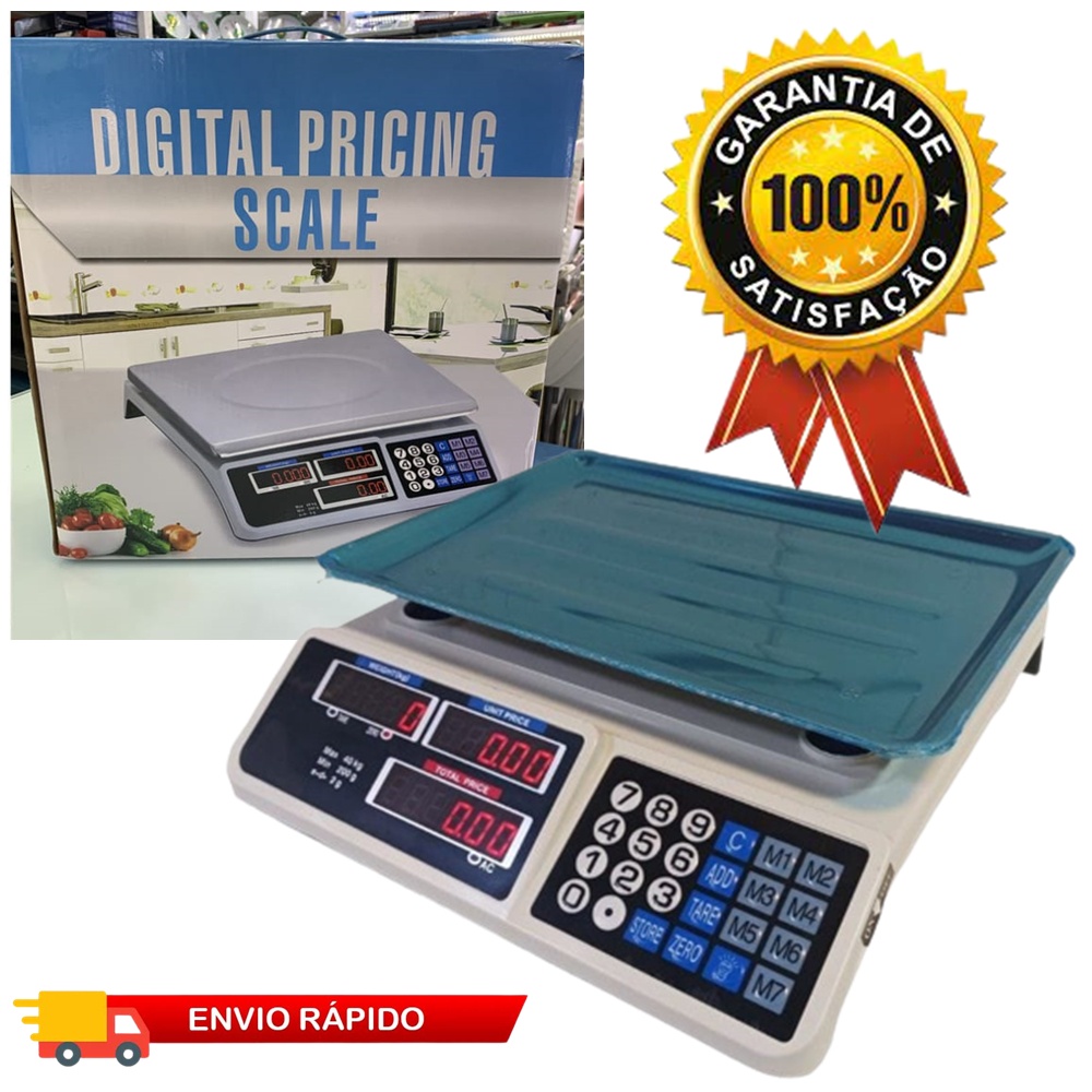 Balanca digital comercial capacidade 40kg para seu comercio | Shopee Brasil