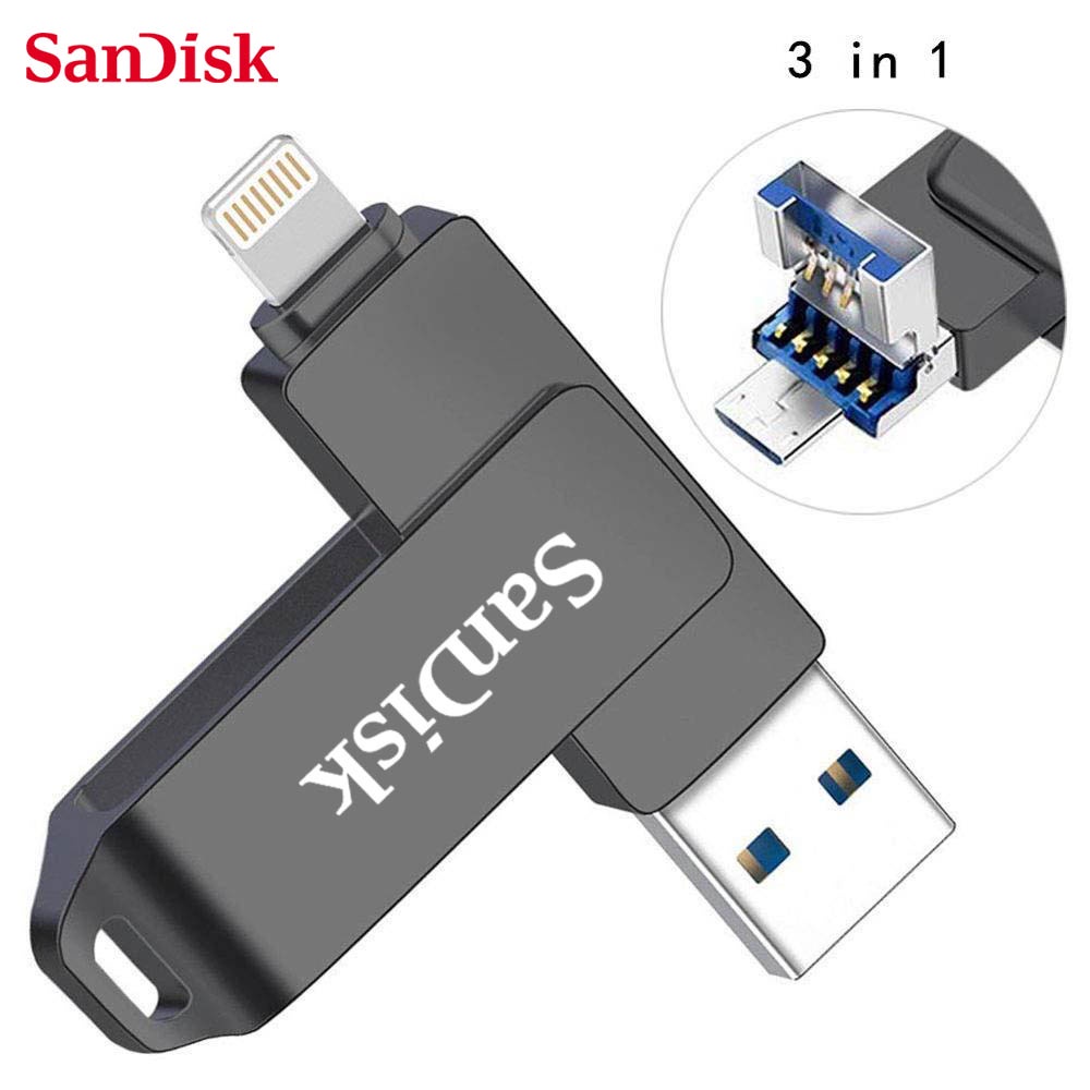 Pen Drive Para iPhone Andriod Tipo C 3 Em 1 USB Flash mental ...
