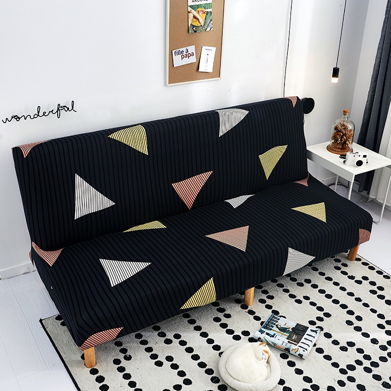 Funda Sofá Cama Sem Braço Estampada Capa de Futon Sólida Elástica Capa de  sofá sem apoio de braço tampa de sofá Futon Dobravel Fundas De Futon rojo  geométrico de 90cm x 180cm