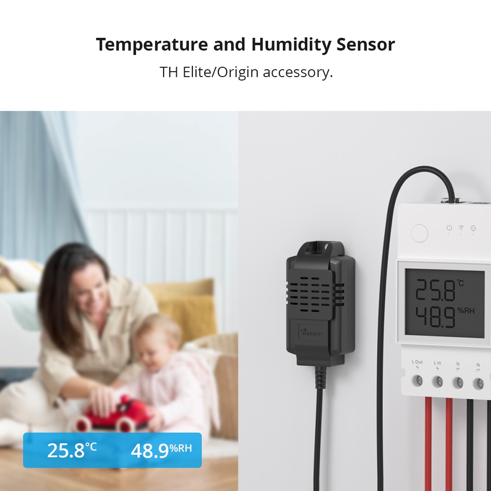 SONOFF THS01 Capteur Température Humidité WiFi - Compatible Alexa | Pour Maison Connectée Smart Home