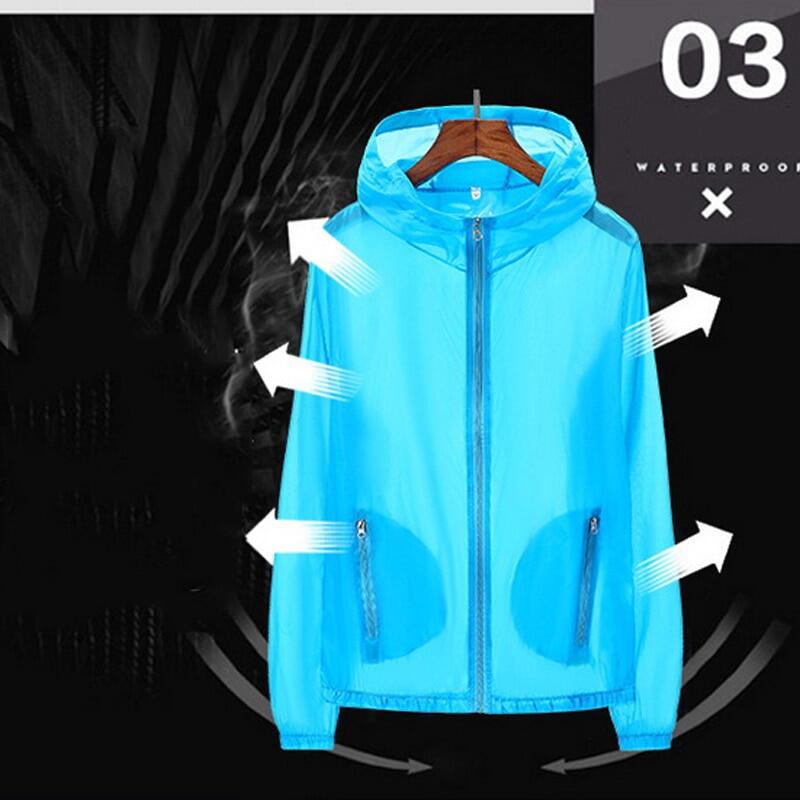 S-7XL) Sun-Protective Hiking Jacket Homens Mulheres S-7XL) Sun-Protective Hiking Jacket Homens Mulheres