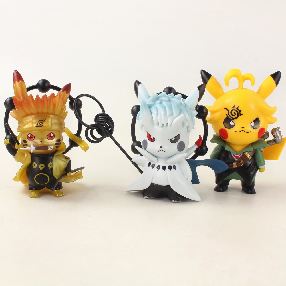 Pikachu cosplay naruto rikudo sennin uchiha obito naruto desenhos animados  anime figura de ação ornamento modelo brinquedos - AliExpress