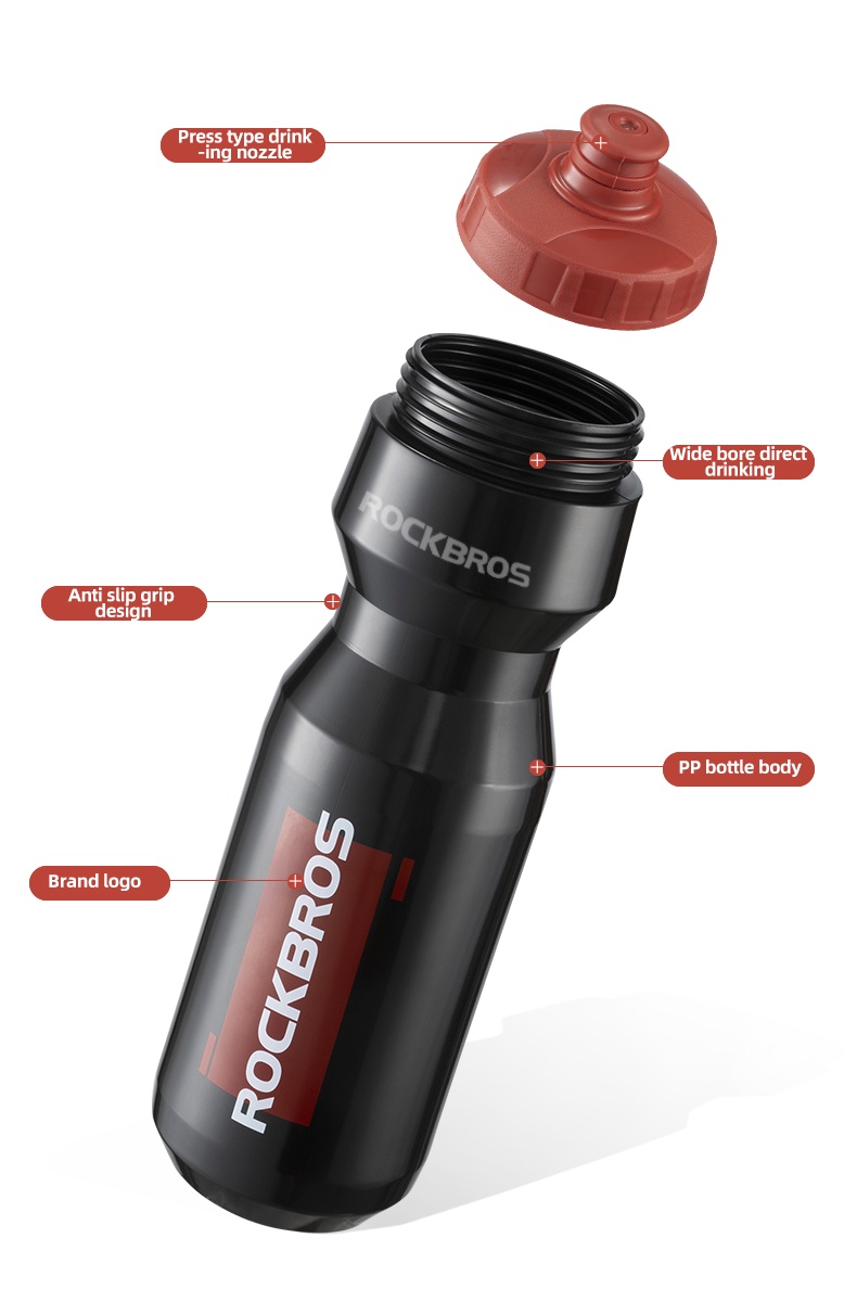 ROCKBROS Garrafa De Água De Bicicleta 750ML De Plástico Portátil