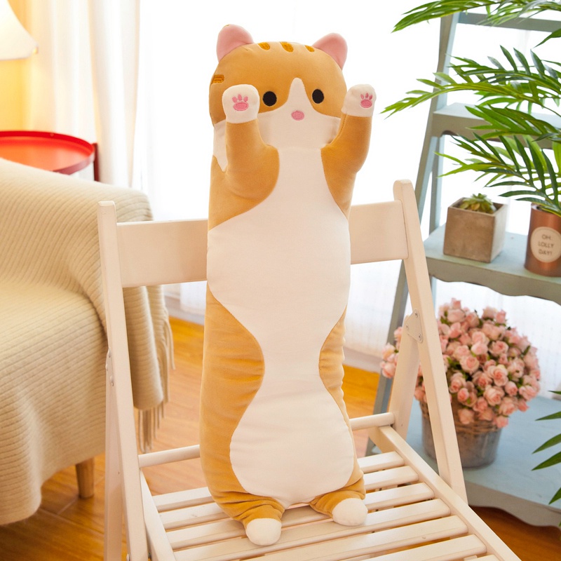 50cm bonito realista 3d gato brinquedos de pelúcia recheado macio animal  boneca simulação sono travesseiro sofá almofada dos desenhos animados  boneca casa decoração presente - AliExpress