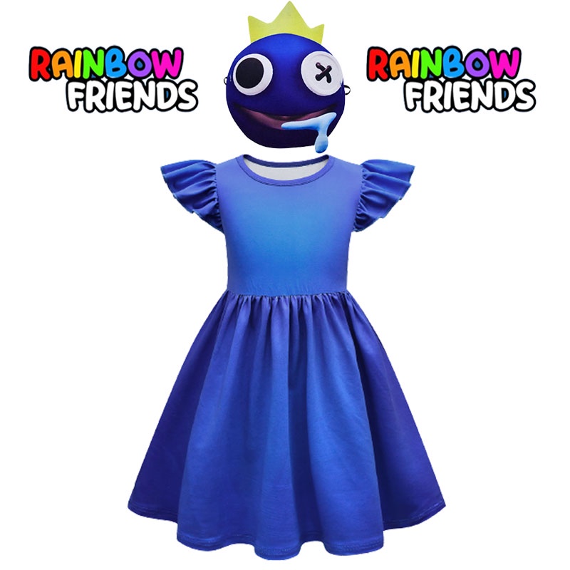 Fantasia Rainbow Friends Babão Blue Roblox com máscara lavável - Mega Toys  São Manuel SP