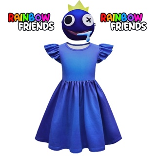 Crianças Roblox Rainbow Friends Fantasia Azul Monstro Cosplay Jogo de  Halloween Roupa de festa de Halloween