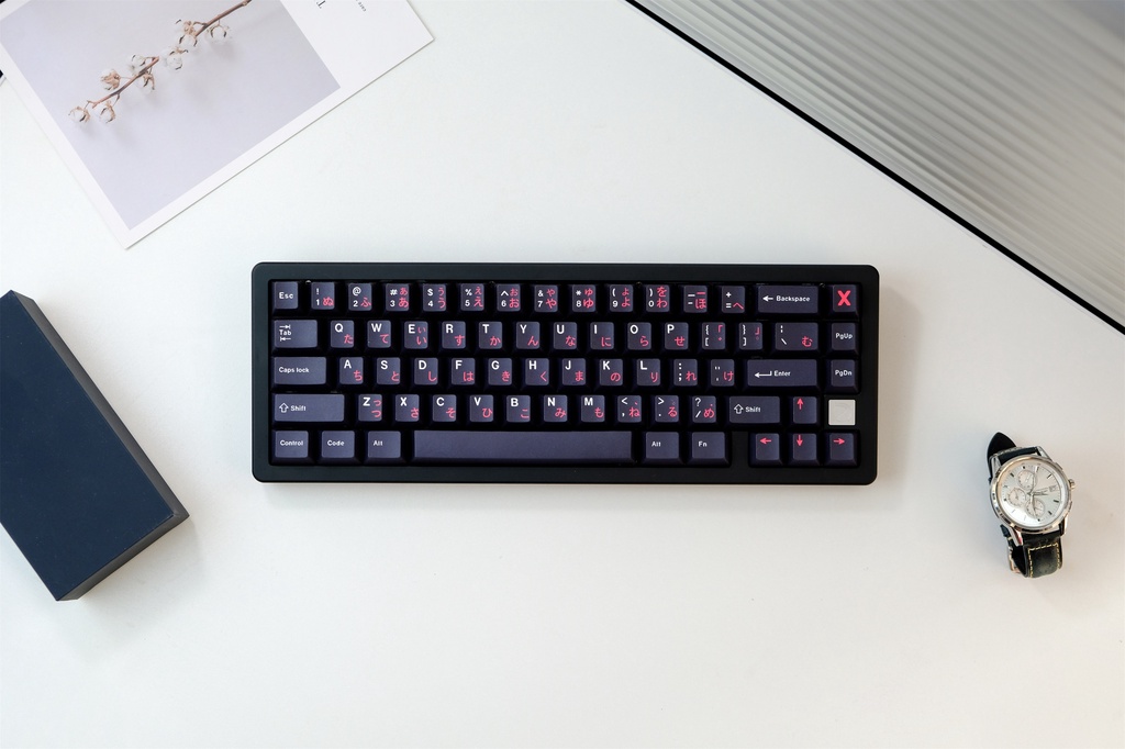 Chaveiro GMK Vermelho Japonês WOB Keycap , 129 Teclas PBT Keycaps