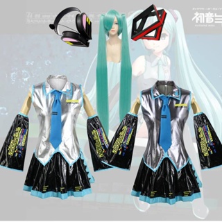 Anime vocaloid miku cosplay traje peruca vestido kawaii cosplay