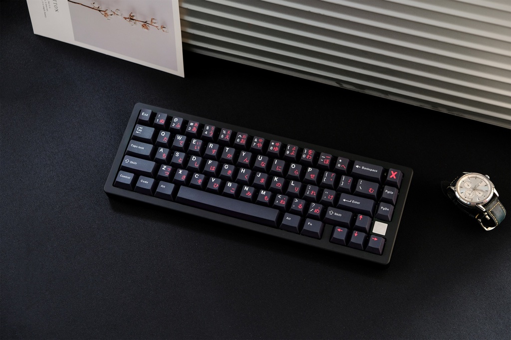 Chaveiro GMK Vermelho Japonês WOB Keycap , 129 Teclas PBT Keycaps