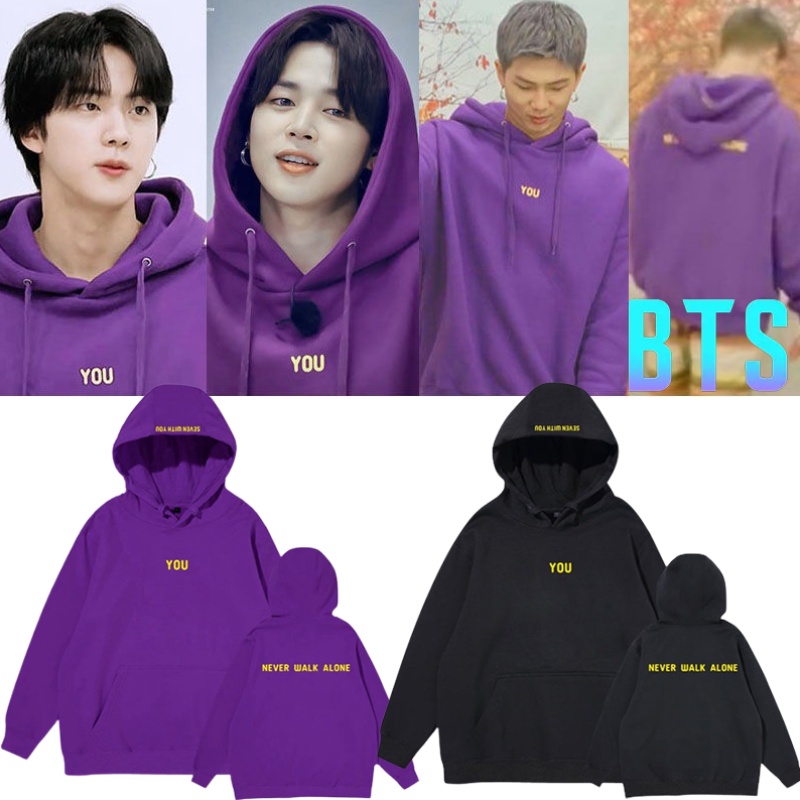 KPOP Hoodie Bangtan JIMIN You Never Walk Alone Print Sweatshirt Plus Size Men and Women Loose Jacket Fashion New Casual Tops