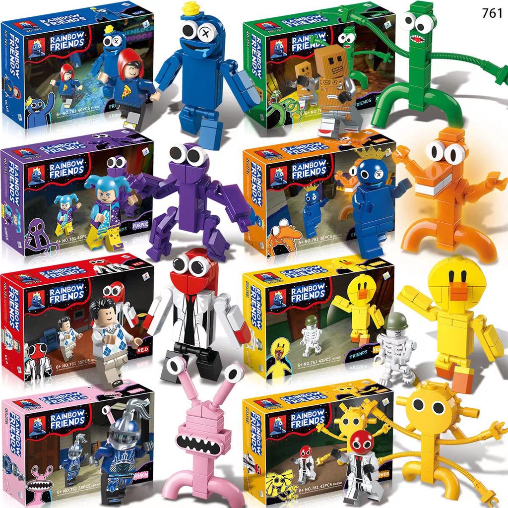 12pcs/set Roblox Rainbow Friends Building Block Toy Figure Model Kid Collection Gift