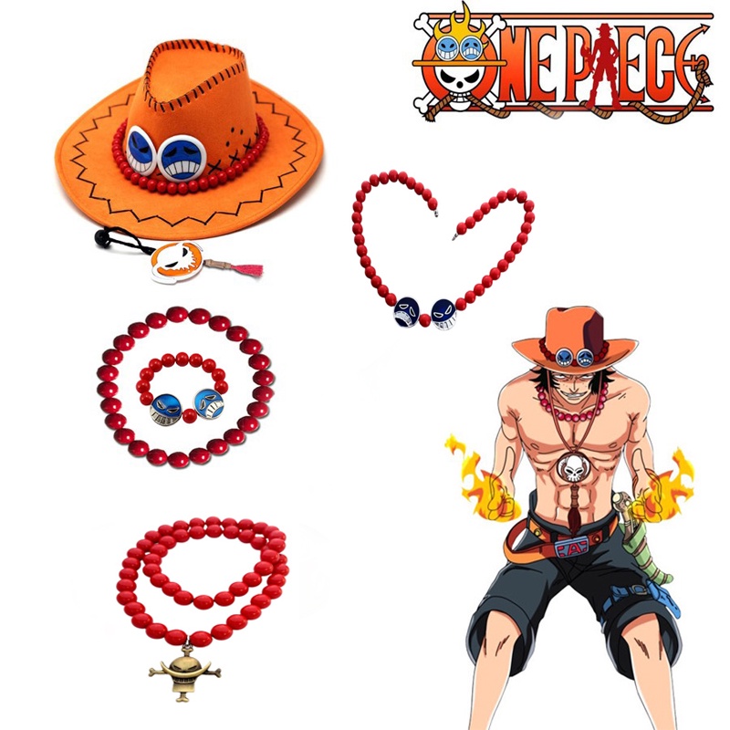 Chapéu De Cowboy One Piece Ace Cosplay, Boné De Pirata Adult