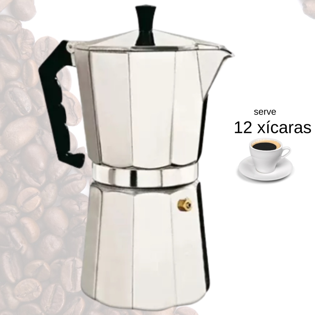 Cafeteira Italiana Grande 12 Xicaras Cafe Expresso Manual