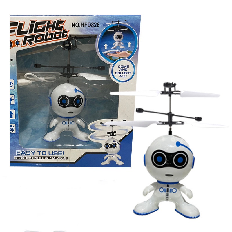 Brinquedo robô astronauta voador para crianças, Material ABS LED, Aircraft  Drone, Jogos ao ar livre, Gesto