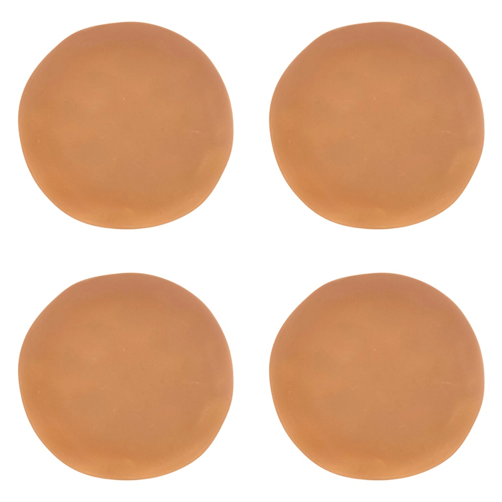 Kit 4 Pratos Sobremesa De Bambu Organic 19cm Lyor Cores