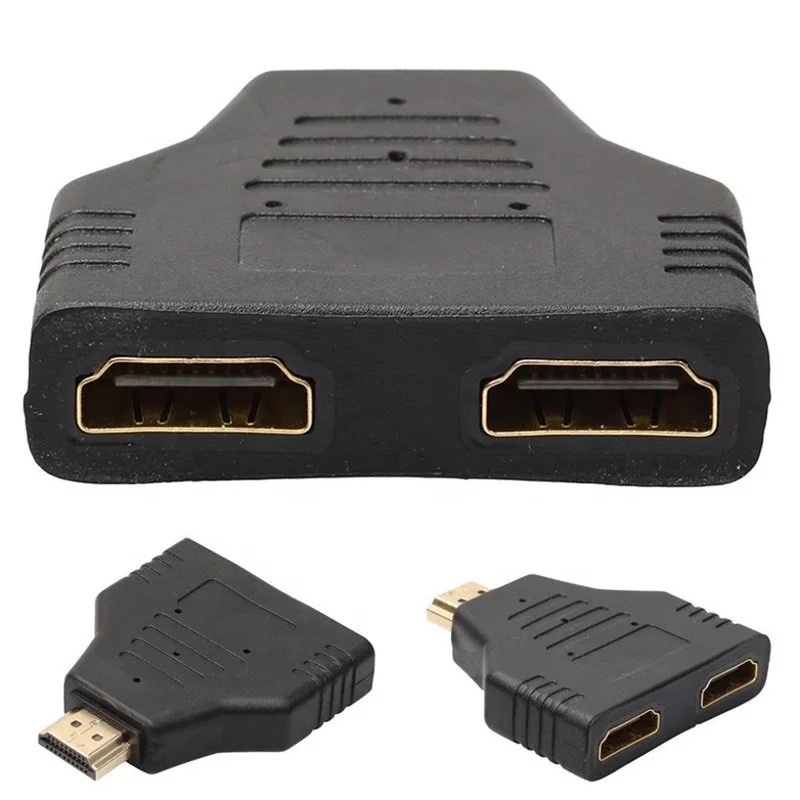 Divisor e Duplicador Hdmi Macho para 2 Hdmi Fêmea