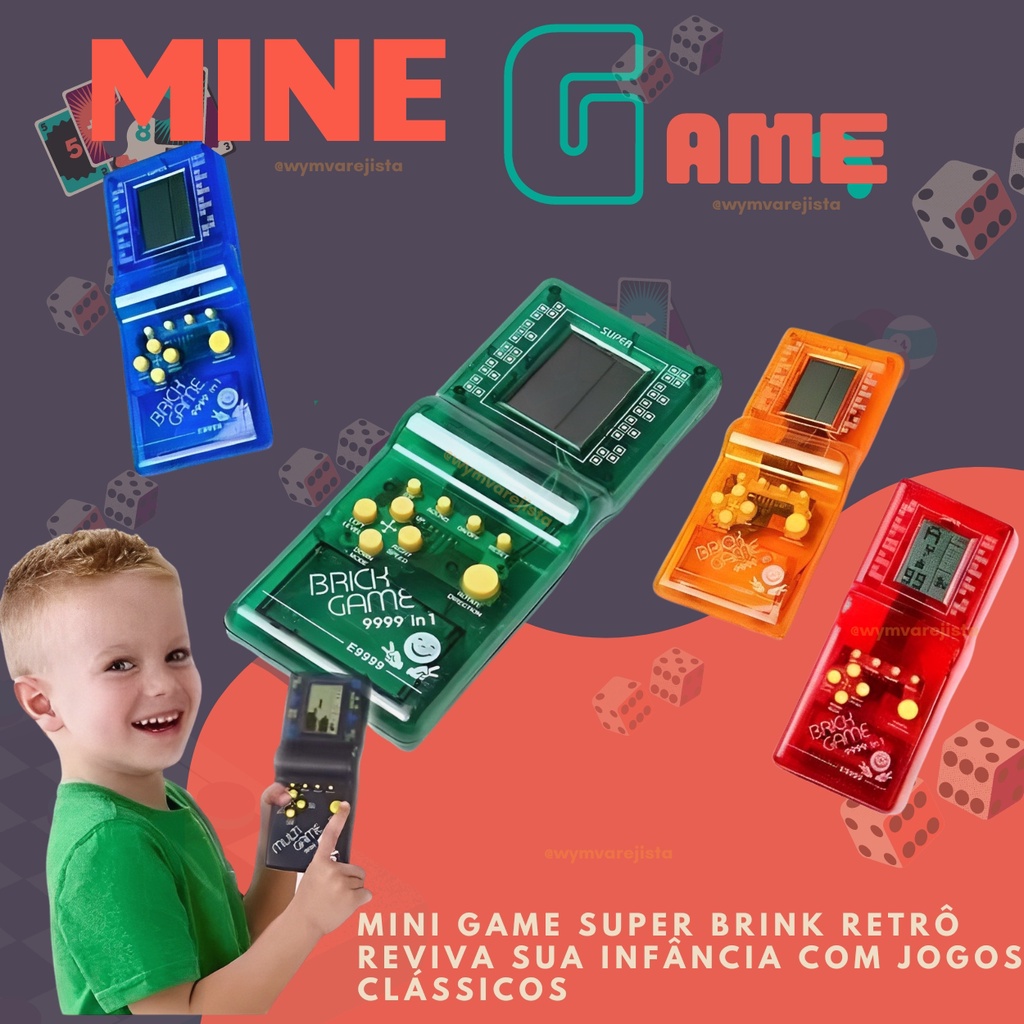 Comprar Mini Game Antigo Tetris Cobrinha 9999 Jogos - Apenas R$24