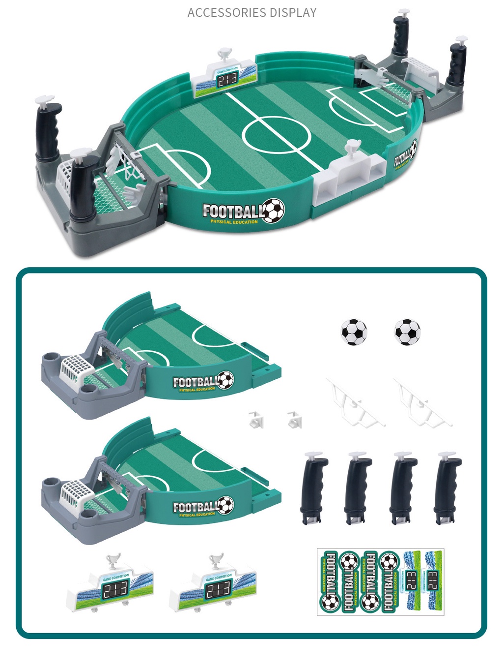 Mini futebol de mesa, jogo de futebol de mesa com 2 bolas de futebol, jogo  de futebol interativo de festa de 2 jogadores, presente para crianças,  adultos, promover amizade e relacionamento pai-filho