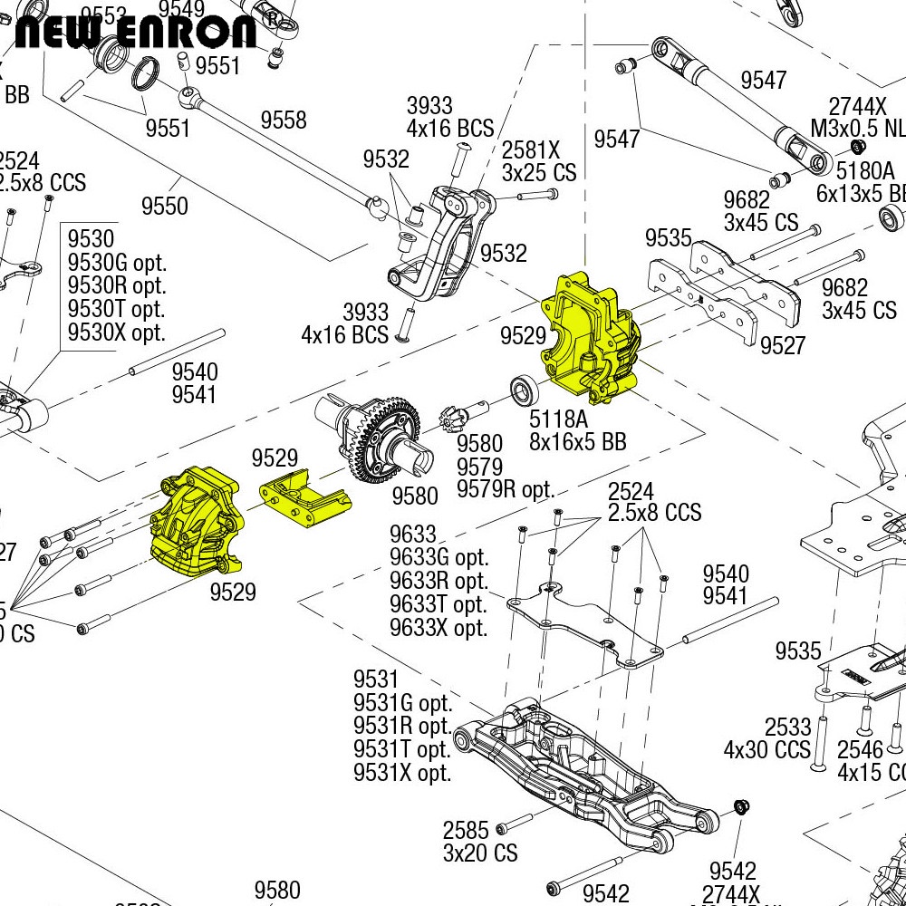 Traxxas Ruota, Differenziale (Uscita Ingranaggi (2) Ragno Ingranaggi (4) 16x - Foto 8