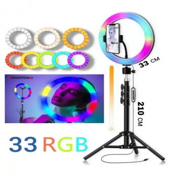 Ring Light Rgb Colorida Led Rgb Possui Tipos De Luz Shopee Brasil