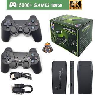 Game Stick 4K 15 mil Jogos 128Gb Console Original Clássicos Retro Com Saída HD TV Super Nintendo /PS1
