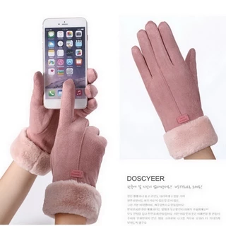 Luva Feminina inverno Touch Screen com forro de pelúcia