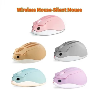 Rato Hamster 3D Combo 1600 DPI 2.4GHz Cute Cartoon Usb Sem Fio Causa Ergonômica Matte Mute Mouse Para Computador Portátil