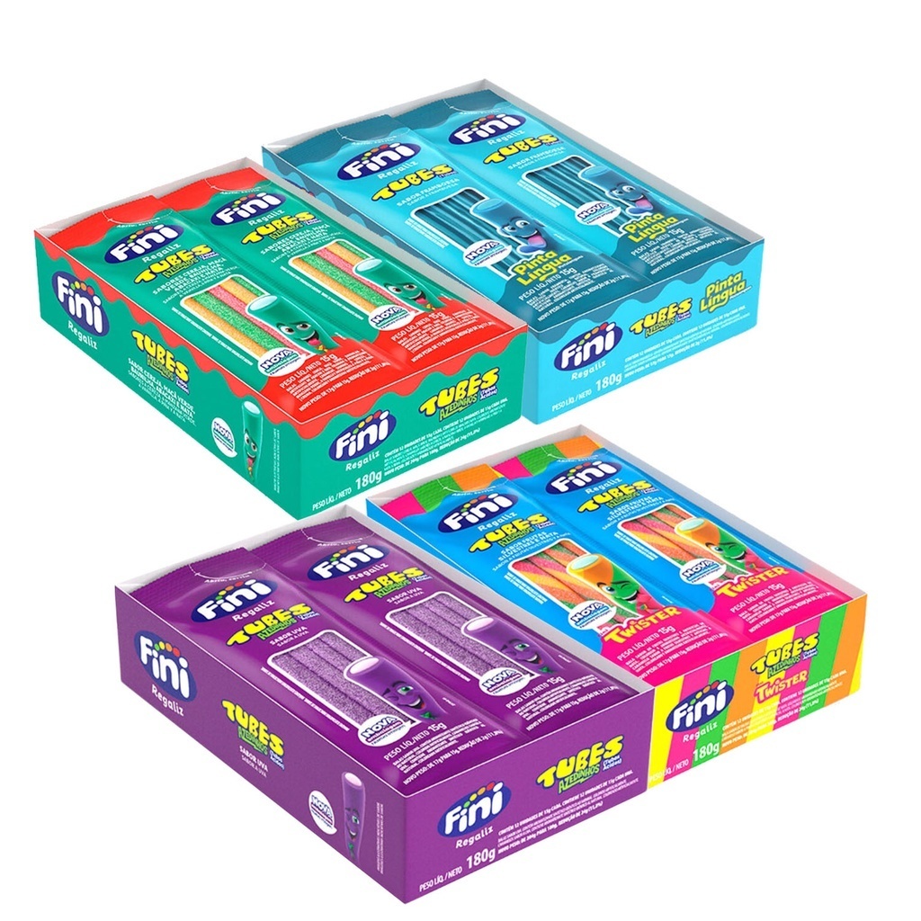 Bala Fini Display Com 12 Unidades Vários Sabores | Shopee Brasil