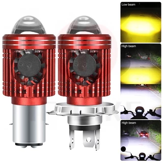 80000lm H4/H6 AC/DC 12V-80V Lâmpada LED Para Farol De Motocicleta CSP Lente Branca Amarela Oi Lo Scooter Acessórios Faróis De Nevoeiro