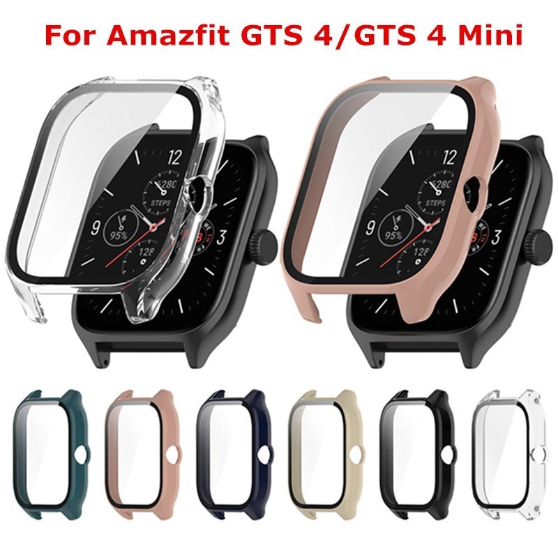 capa case de acrílico com filme de vidro protetor para amazfit GTS4 GTS 4 mini 