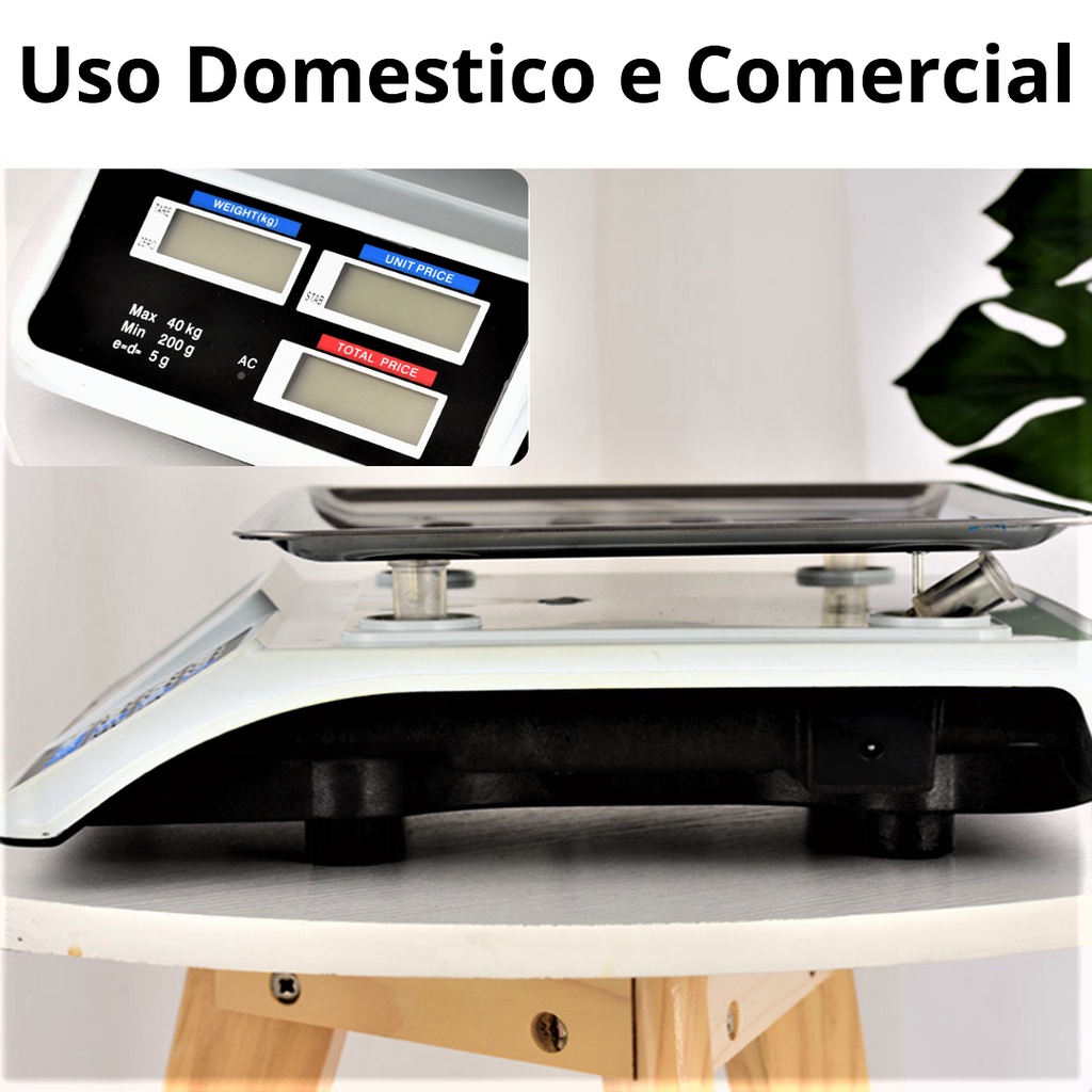 balança eletronica digital comercial 40 kg visor de led | Shopee Brasil