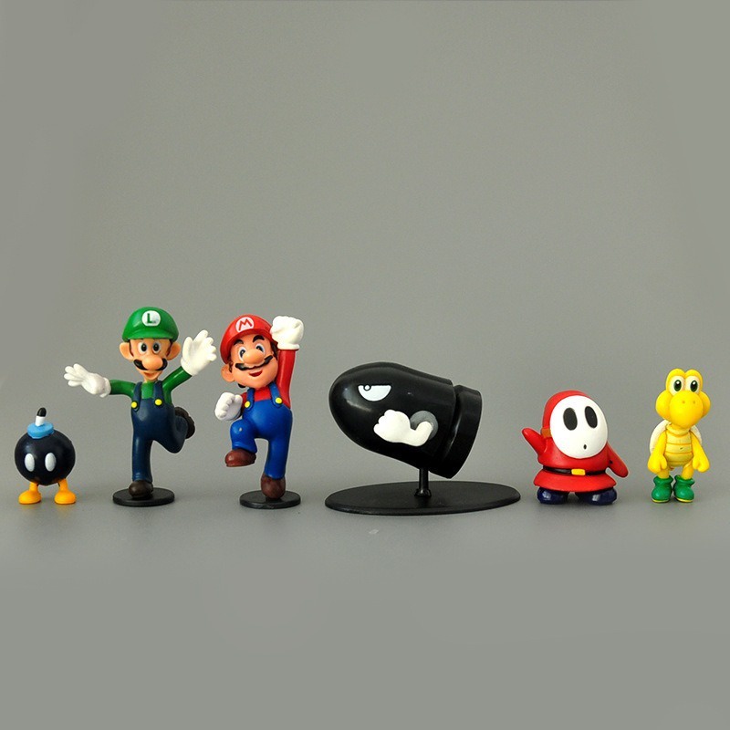 Jogo Super Mario Cartoon Cordão Mario Anime Figuras Brinquedos