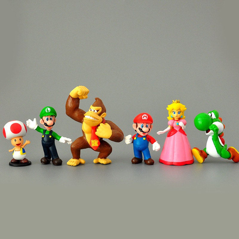 Jogo Super Mario Cartoon Cordão Mario Anime Figuras Brinquedos